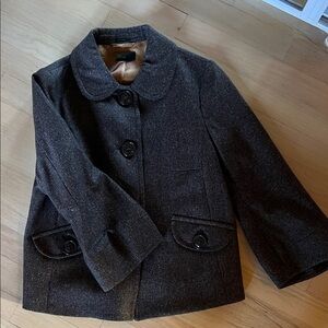 Vintage Benetton Brown-Gray Speckled wool blend jacket. EUC